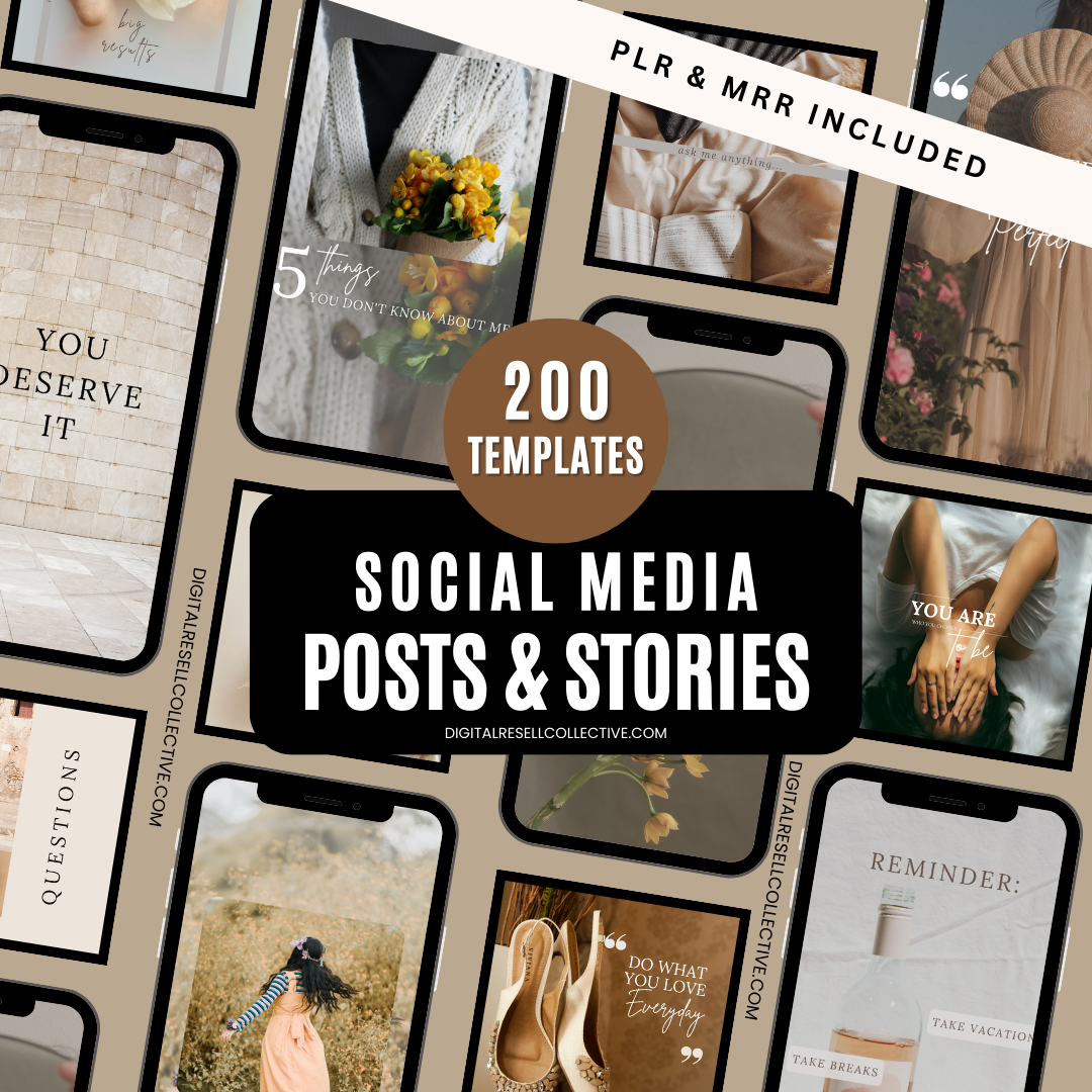 200 Templates for Social Media Post & Stories