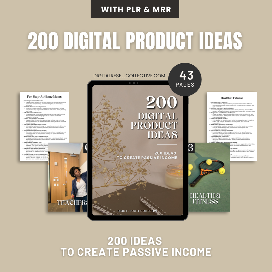 200 Digital Product Ideas