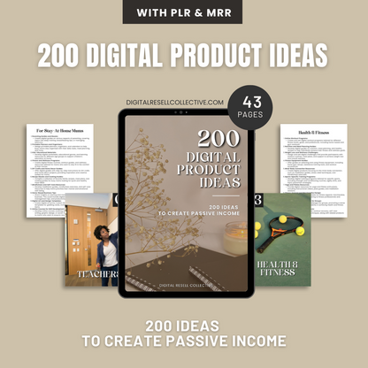200 Digital Product Ideas